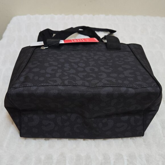 Insulated Leopard Black Bag Cooler Tote Holds (16) 12 Ounce Cans (NWT) Brand New - Picture 1 of 7
